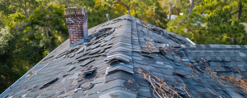 Roof inspection reveals hail damage on shingles, ideal for insurance claims and maintenance guidance.