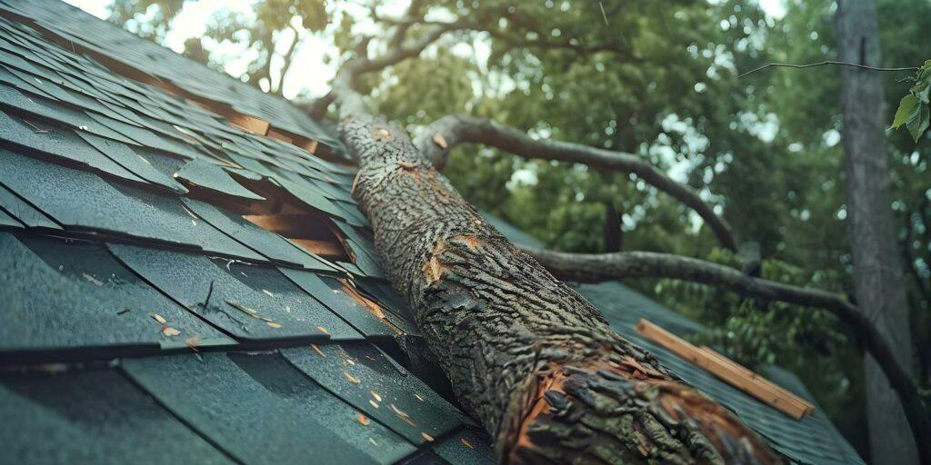 Storm roof damage