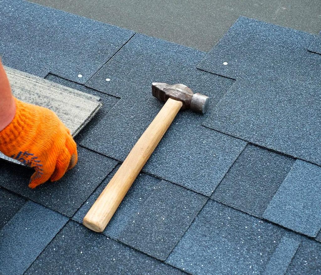 laying shingles